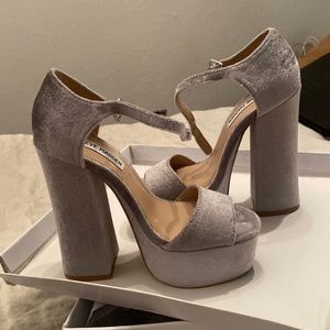 Gray silver  platform